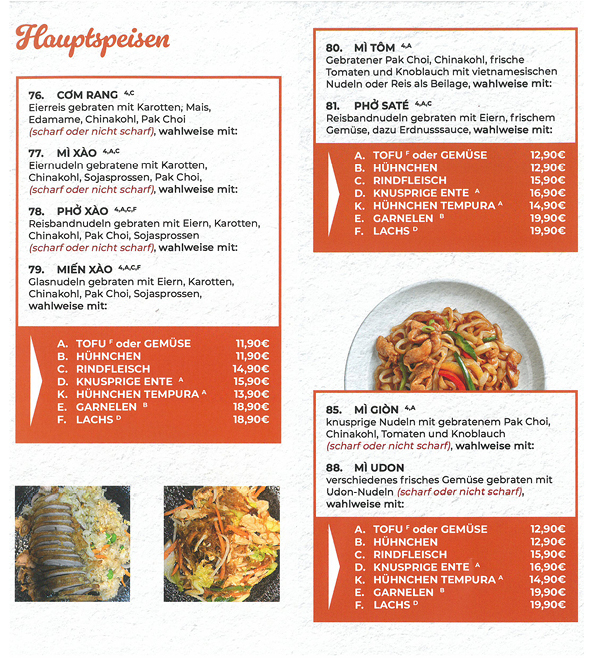 Feine asiatische Küche