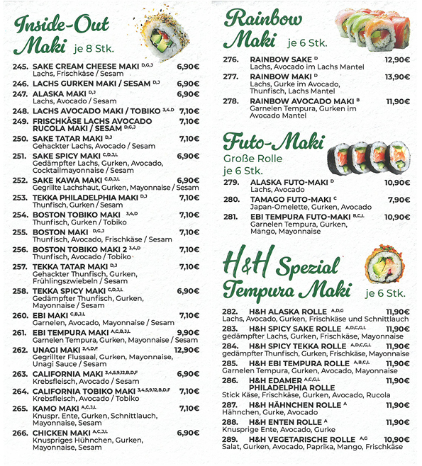 Feine asiatische Küche